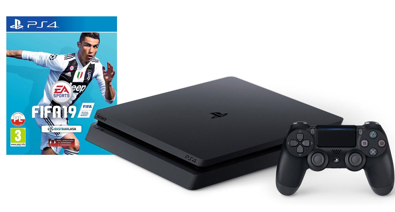 Sony Playstation 4 Slim 500GB + FIFA 19 - Konsole